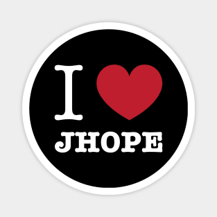 I love BTS Jhope Jung Hoseok typography Morcaworks Magnet